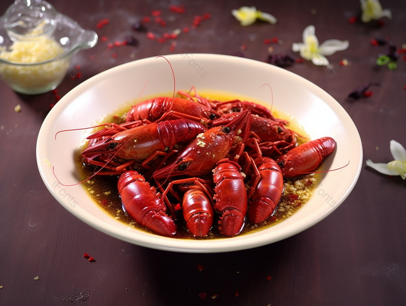 秘制小龙虾蒜蓉龙虾餐饮美食背景图,高清,摄影图,摄影图片,图片大全,摄影图免费下载